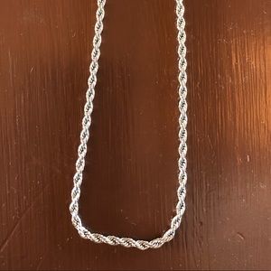 18” silver rope chain